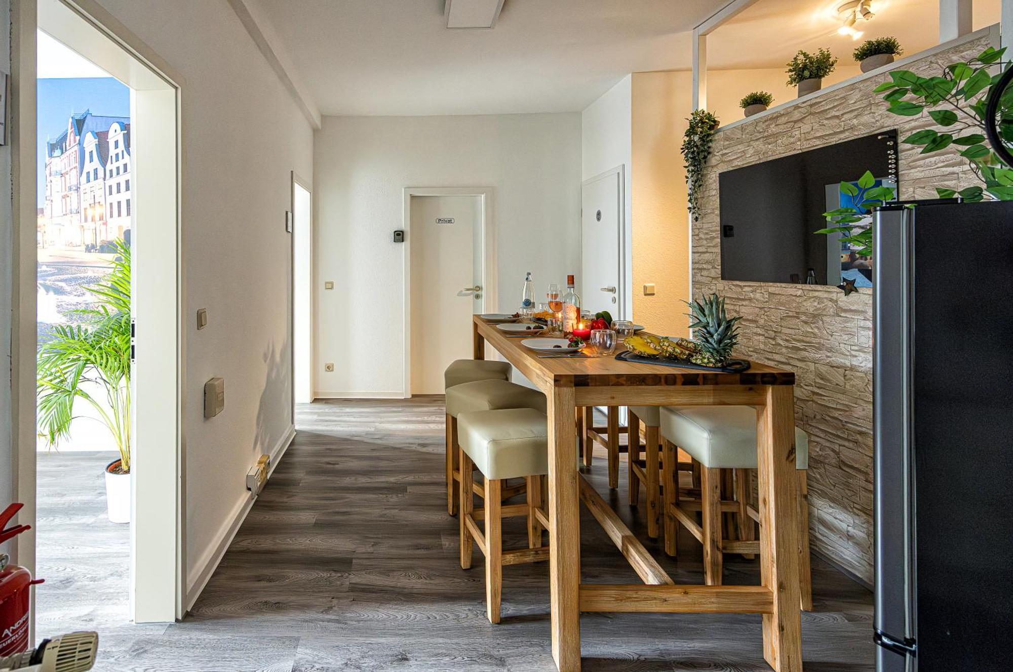 רוסטוק Luxus City Apartment Sauna Balkon Kueche Zentral מראה חיצוני תמונה