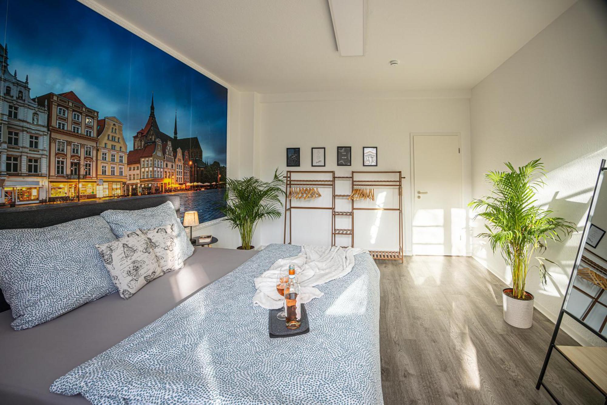רוסטוק Luxus City Apartment Sauna Balkon Kueche Zentral מראה חיצוני תמונה