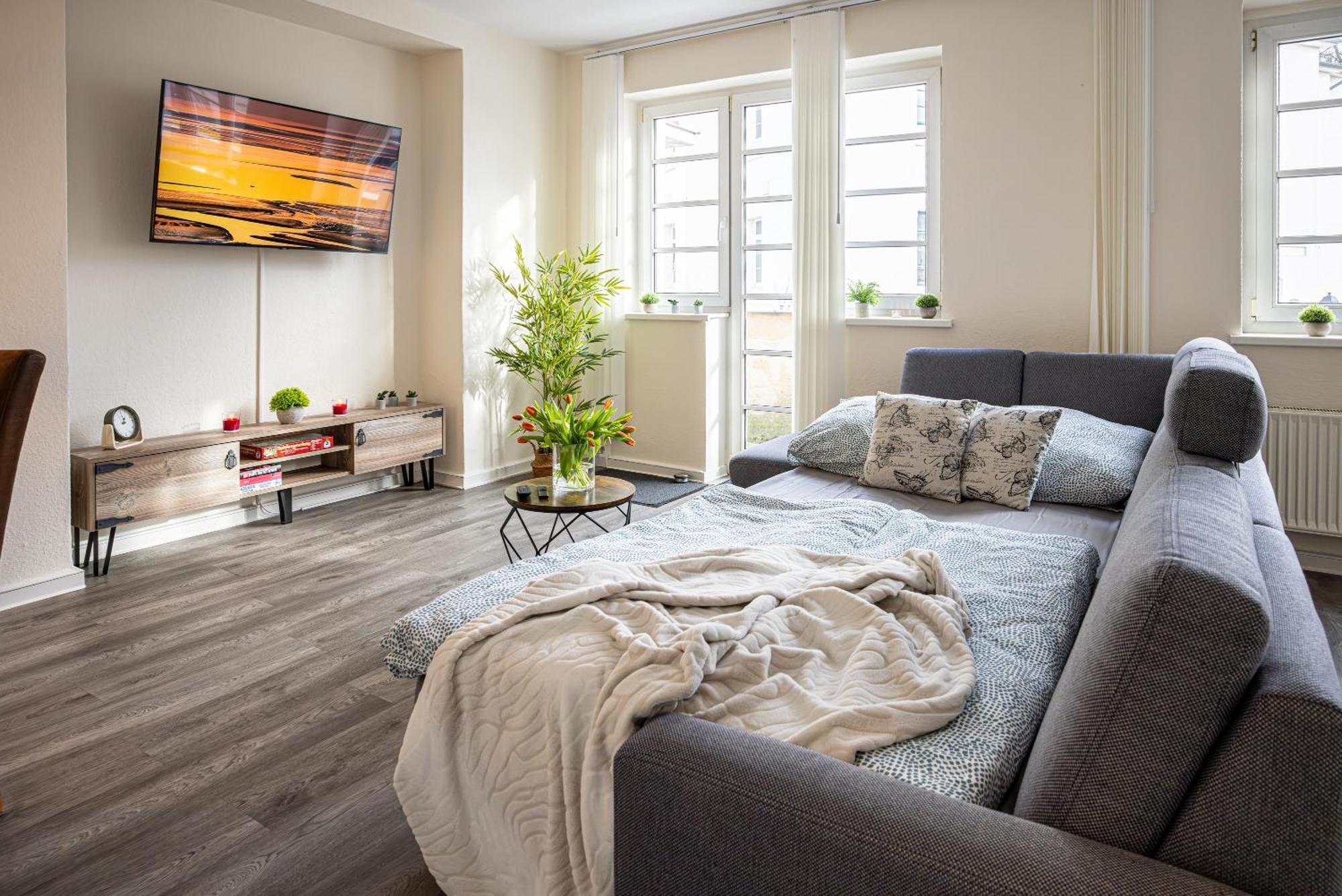 רוסטוק Luxus City Apartment Sauna Balkon Kueche Zentral מראה חיצוני תמונה